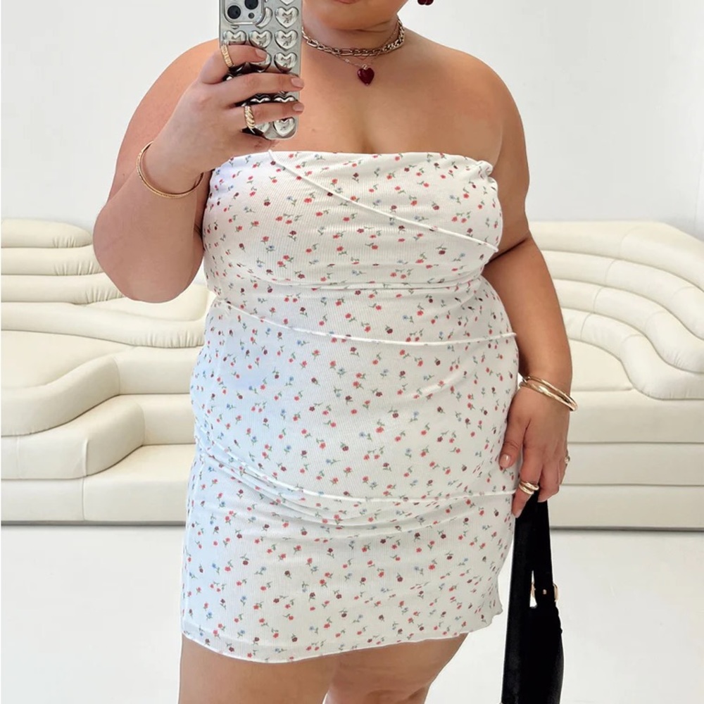 Princess Polly Curve Mini floral tube dress